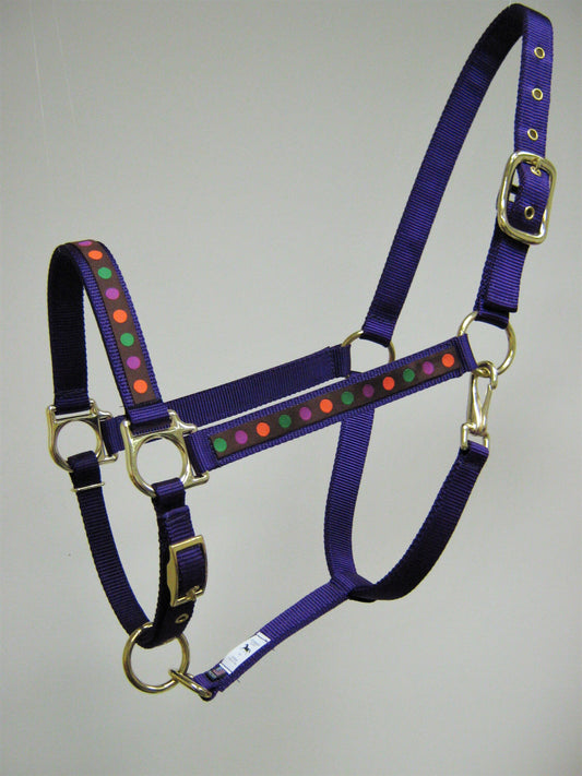 Multi Colored Dots Horse Halter