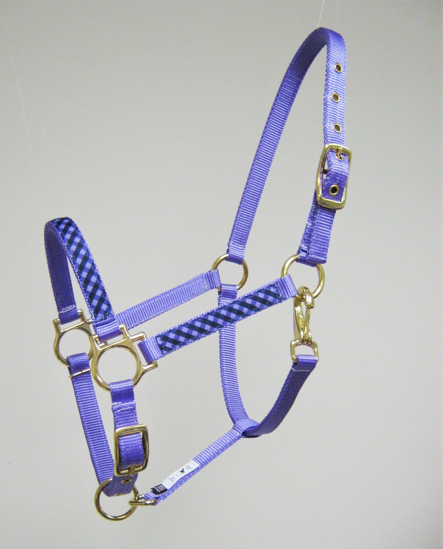 Purple Plaid Horse Halter