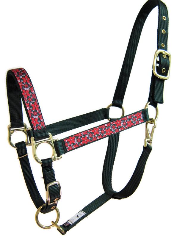 Poinsettia Horse Halter