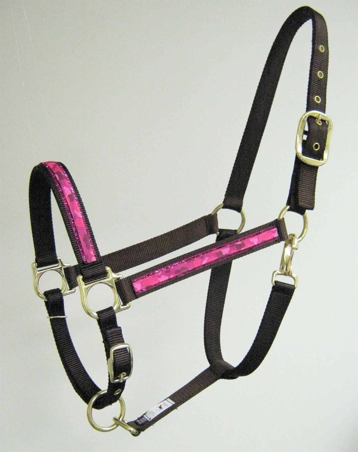Pink Camo Glitter Horse Halter