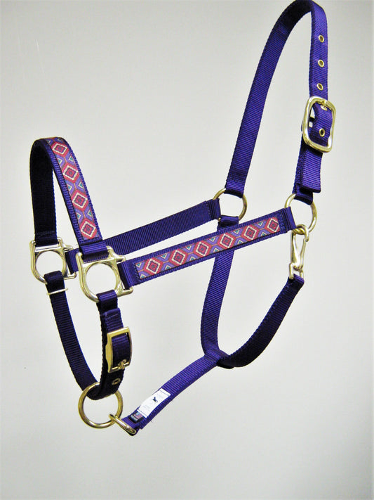 Purple Southwest Horse Halter