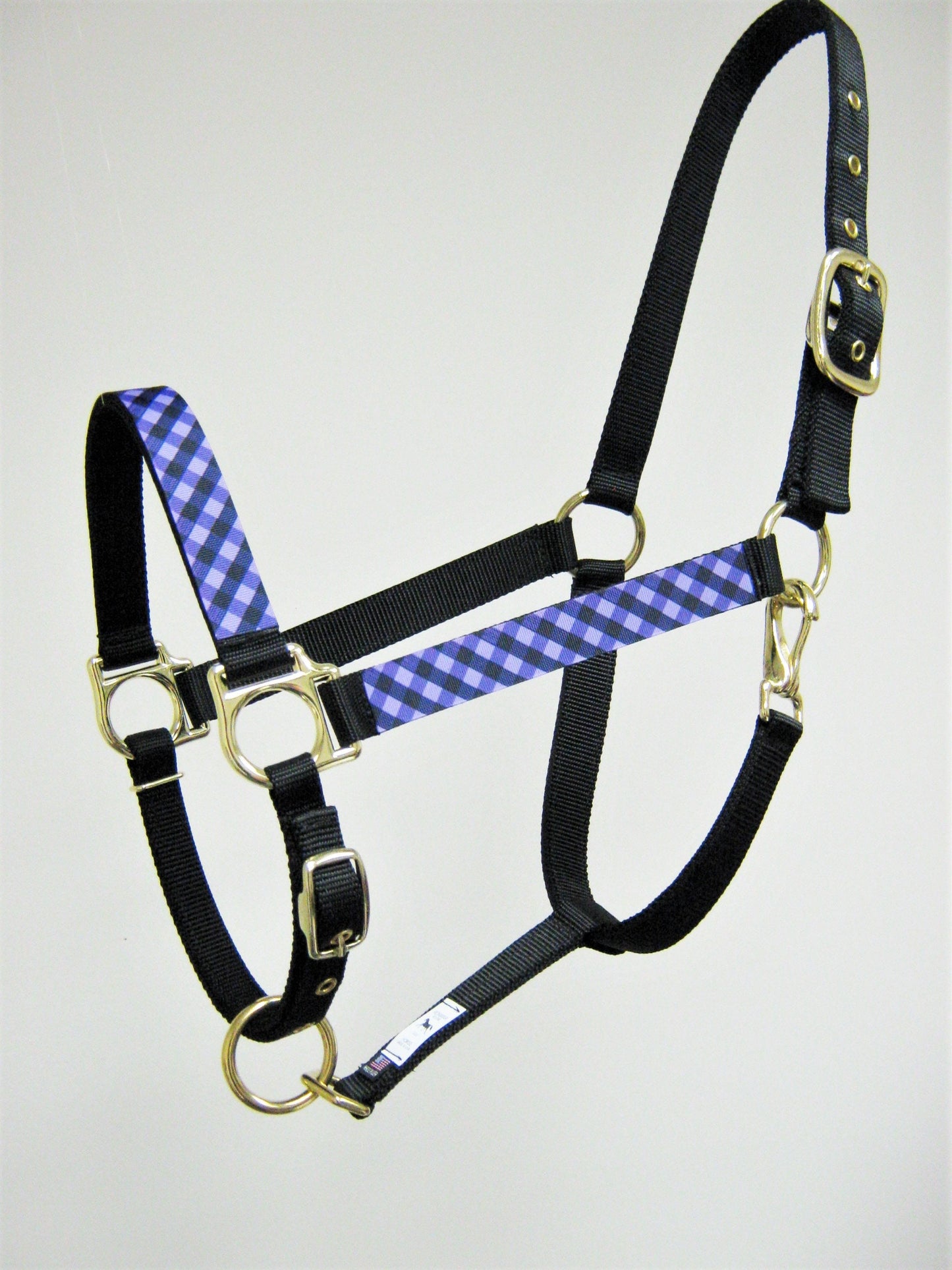 Purple Plaid Horse Halter