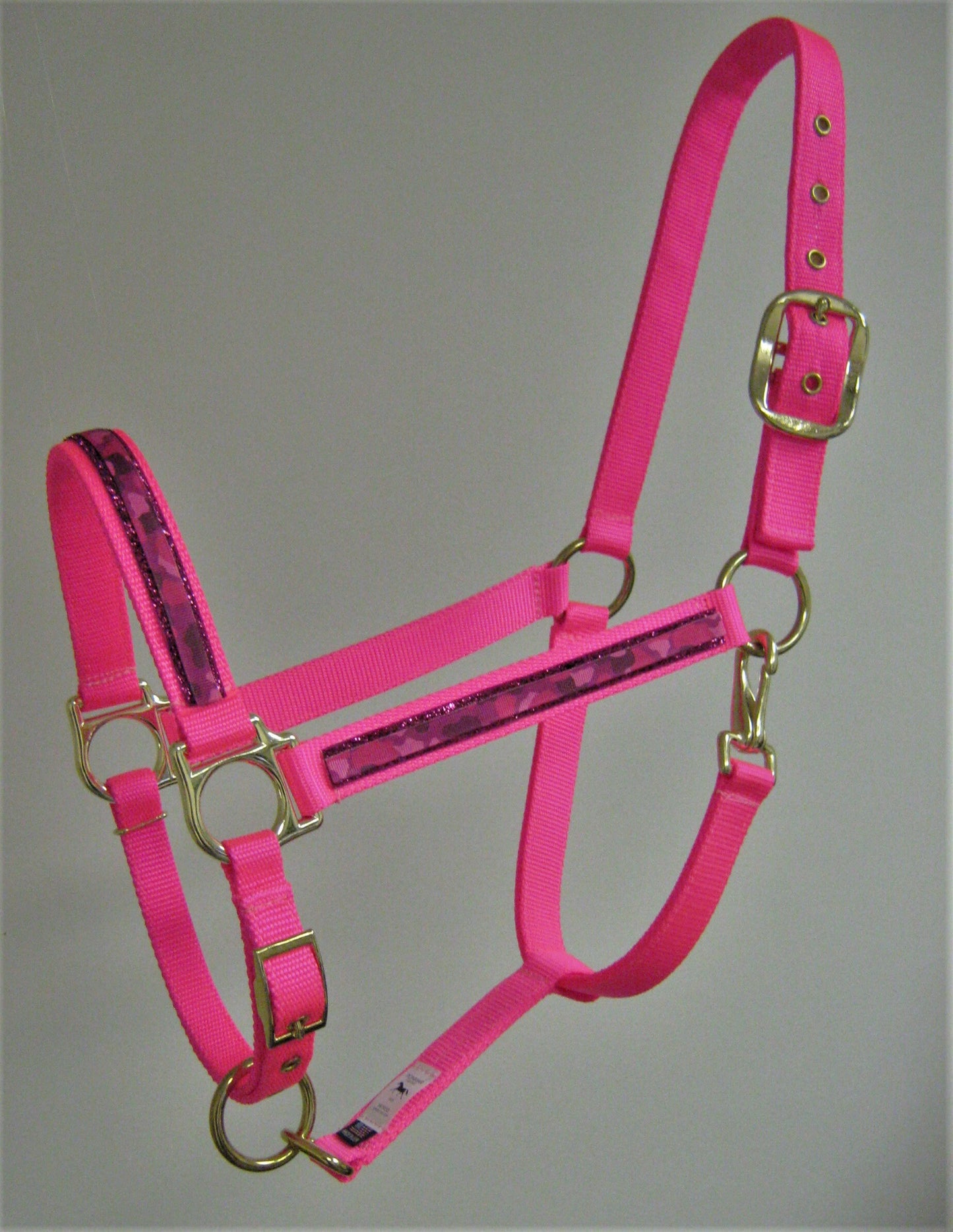 Pink Camo Glitter Horse Halter