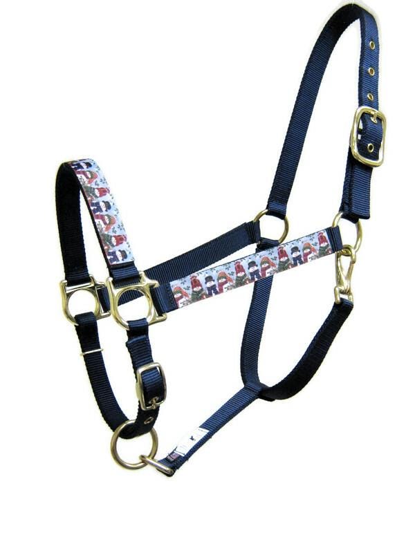 Snowman with Scarf Horse Halter