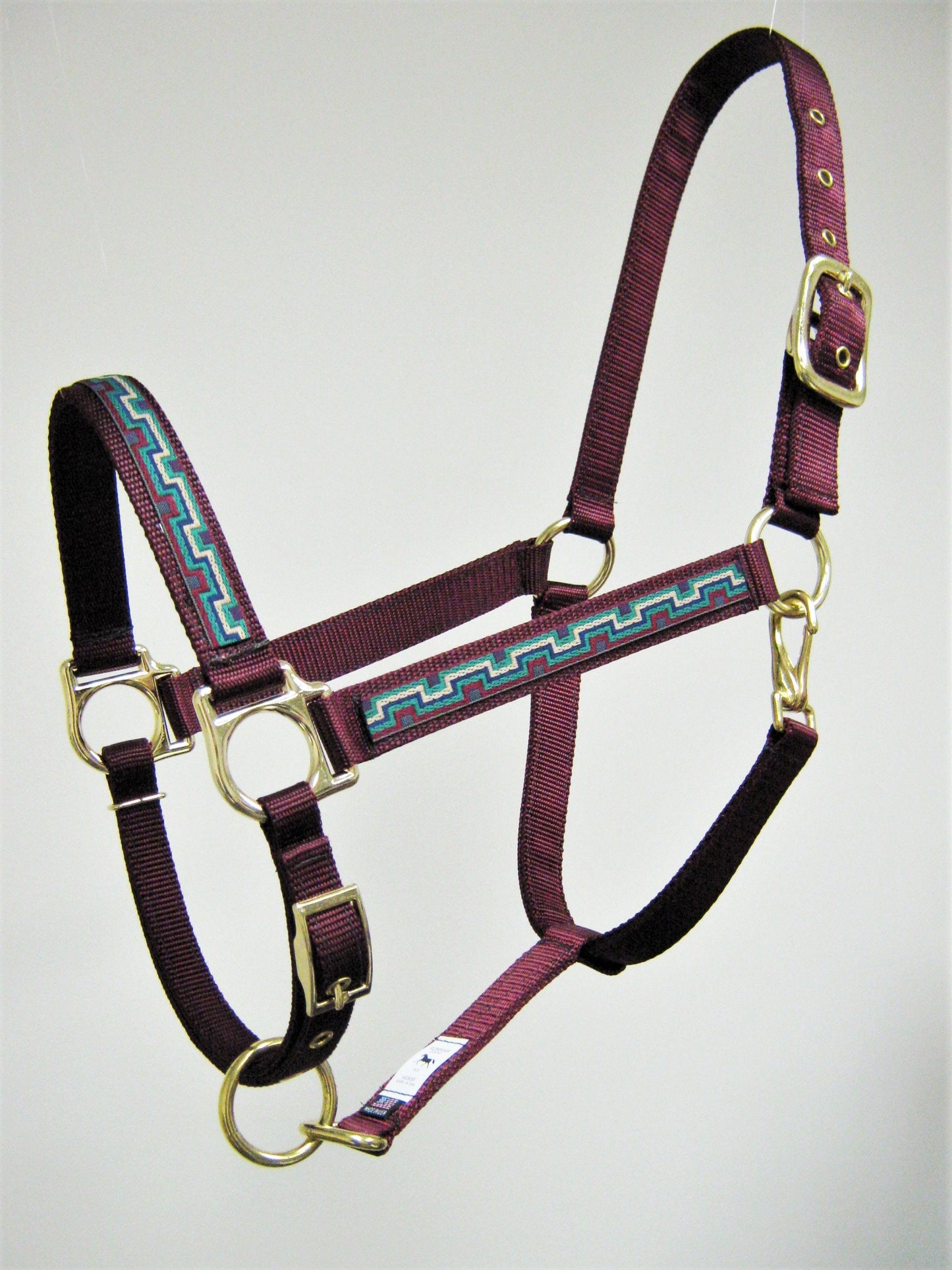 Teal Maze Design Horse Halter
