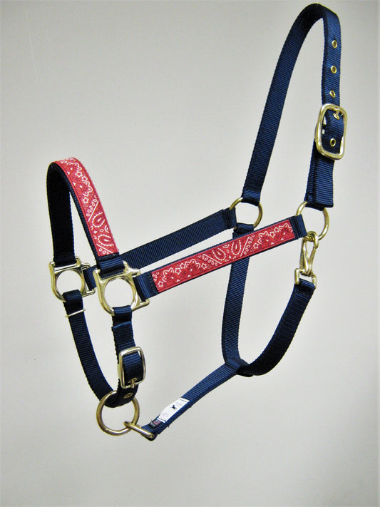 Red or Blue Bandana Horse Halter