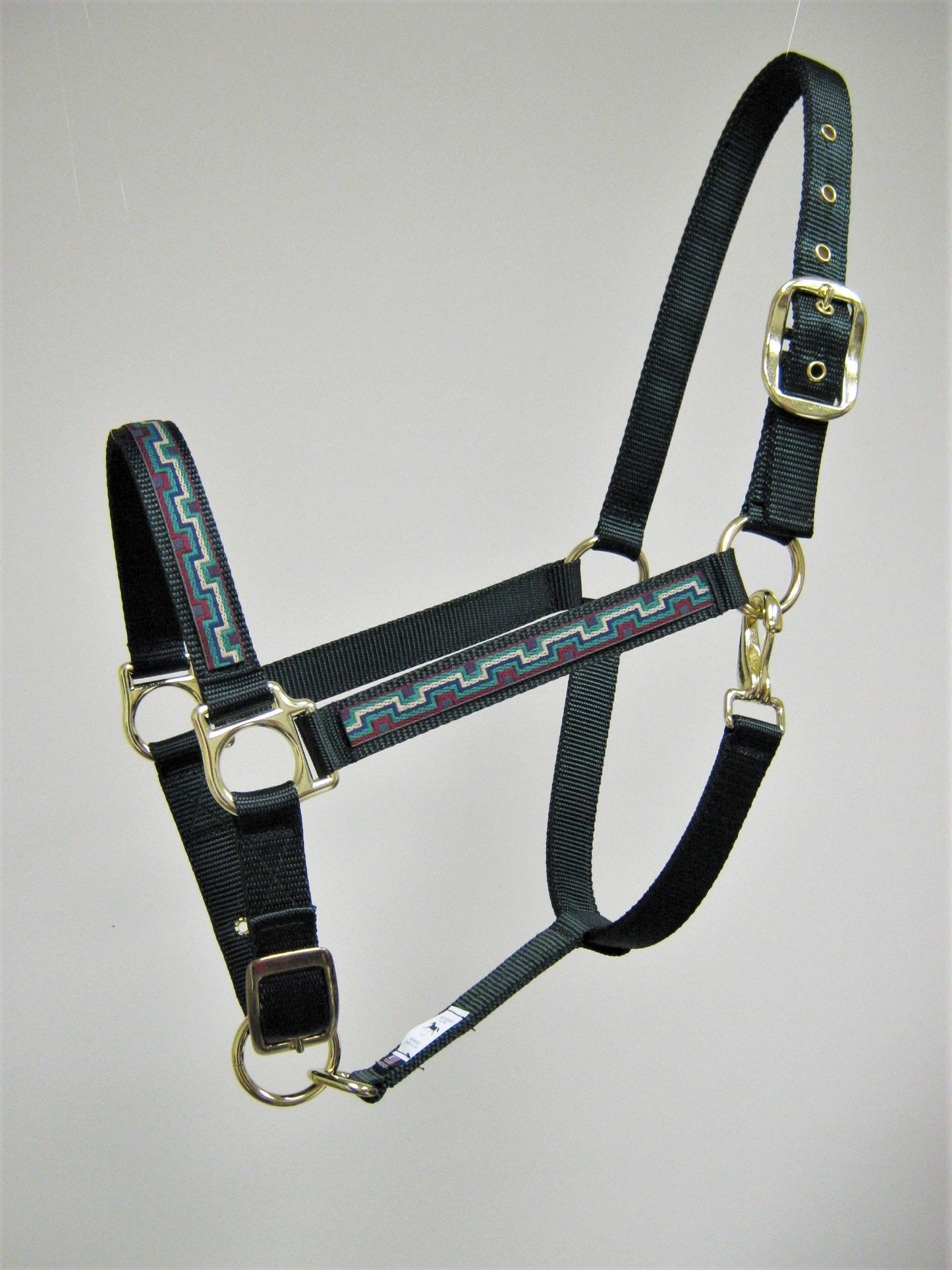 Teal Maze Design Horse Halter