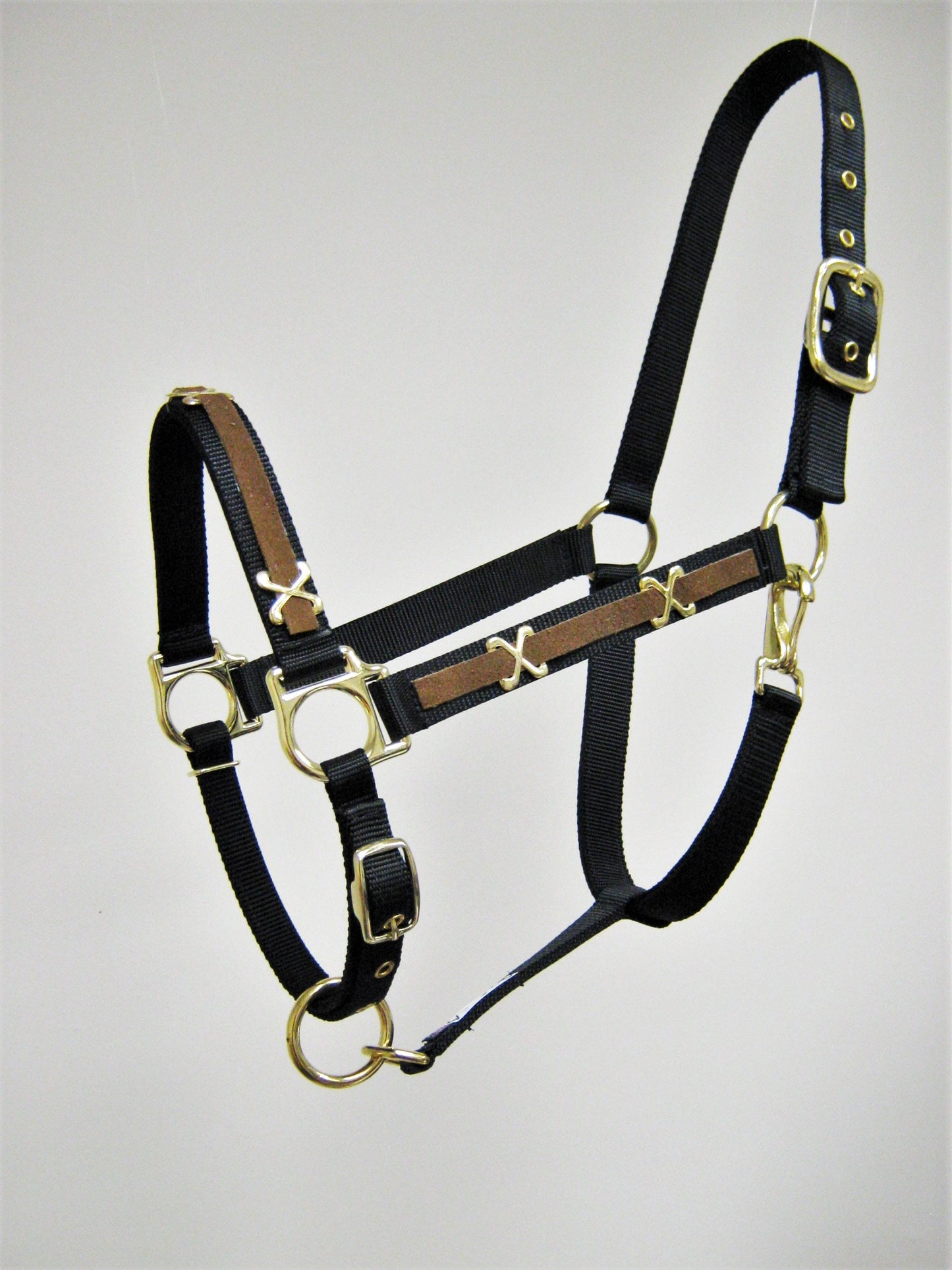 Suede Leather Concho X Horse Halter