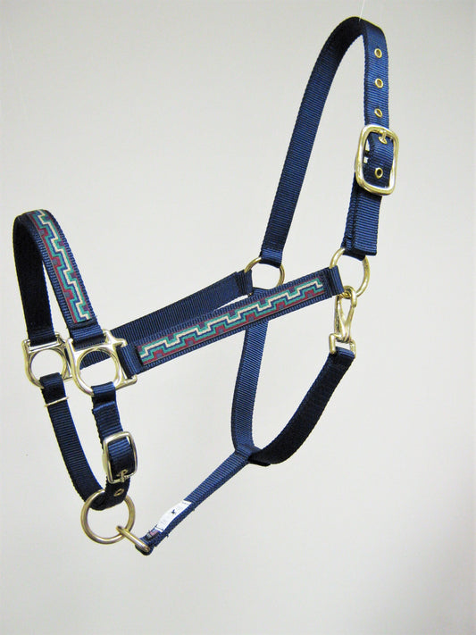 Teal Maze Design Horse Halter