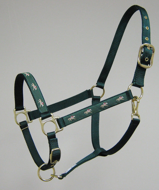 Jockey and Running Horse Design Horse Halter