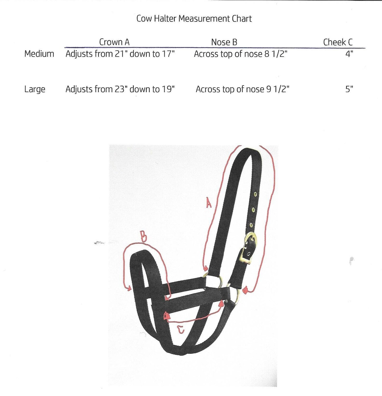 Nylon Cow Halter