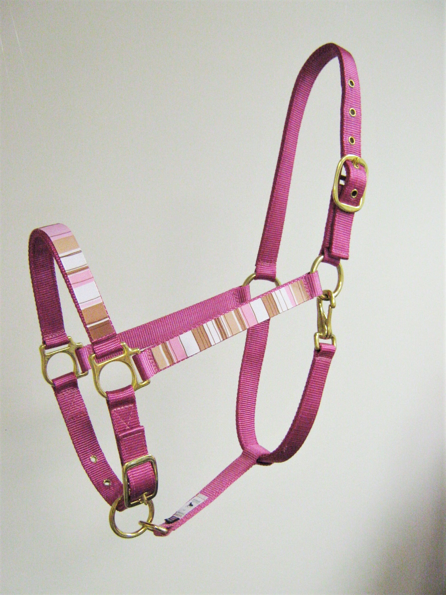 Mixed Pink Stripes Horse Halter