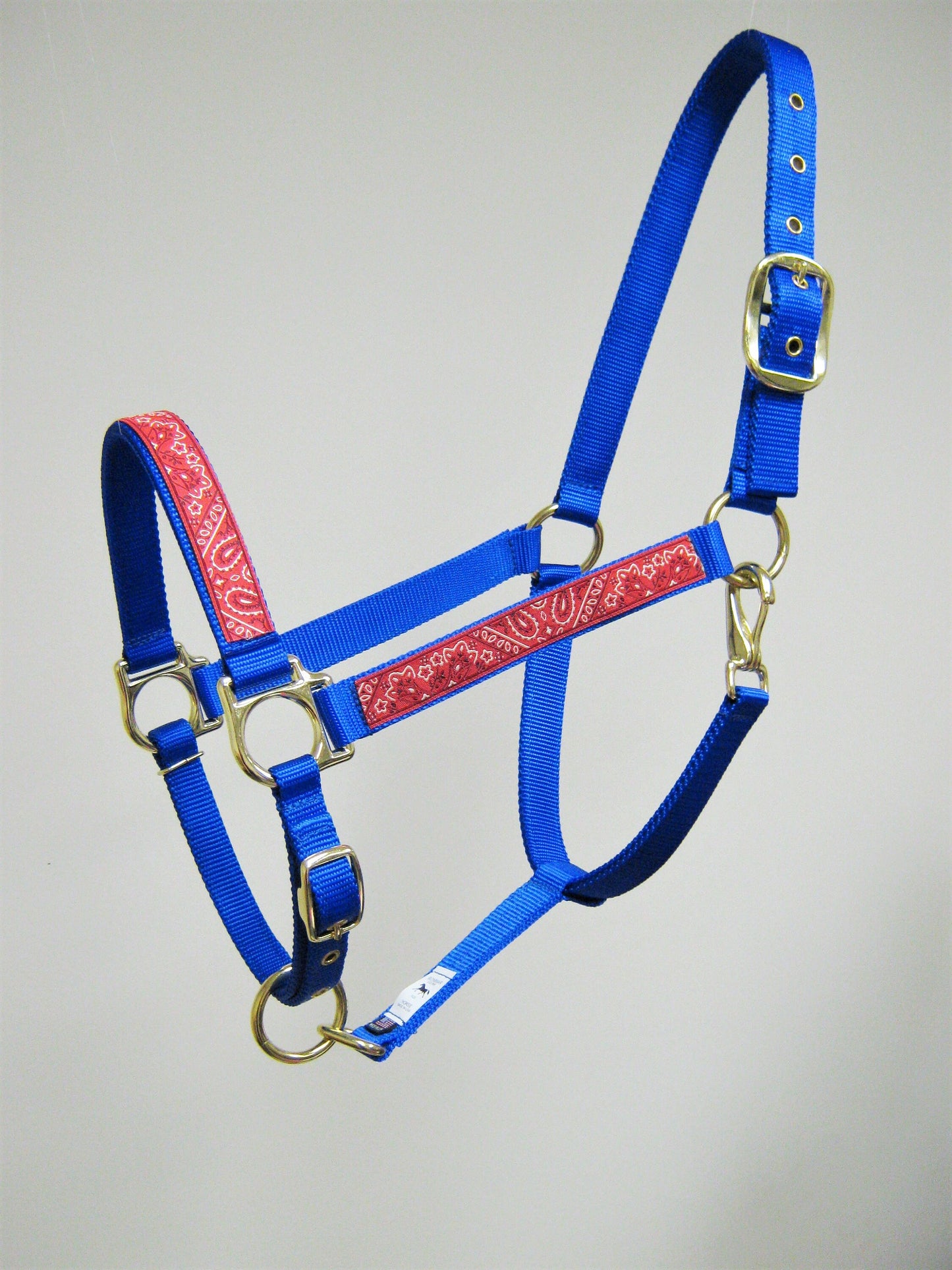 Red or Blue Bandana Horse Halter