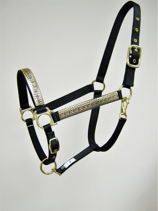 Gold Rodeo Square Design Horse Halter